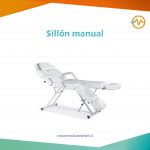 Sillón manual ,azul,BLANCO,NEGRO