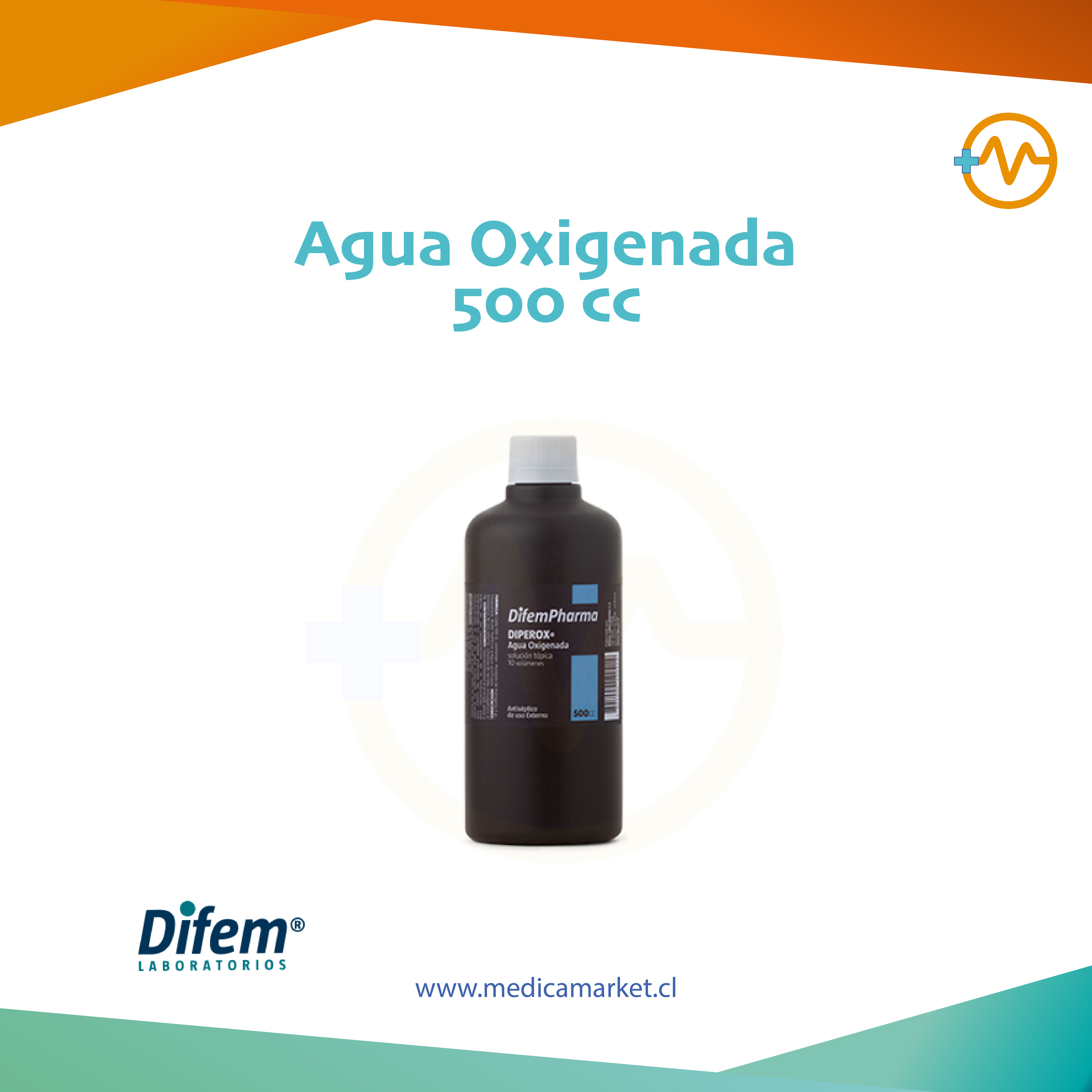 Agua oxigenada 500 ml.