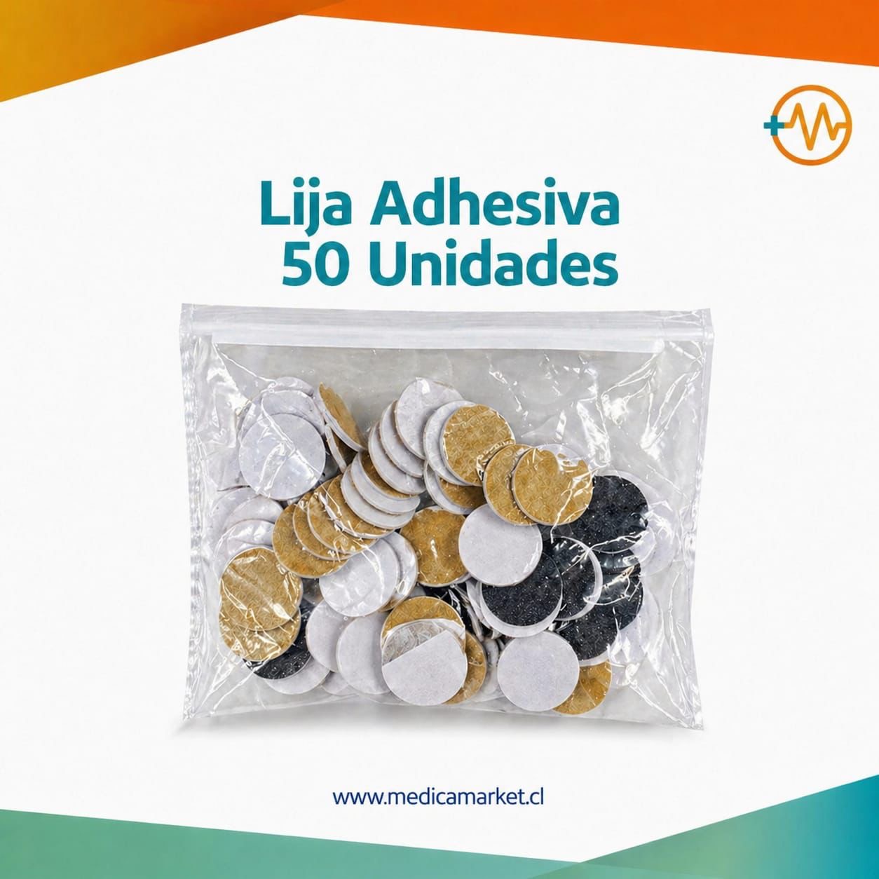 f6f07f93-40ba-4fe9-8b72-92f2021878b4 Lija adhesivo 2.5cm 50uni - Imagen 1